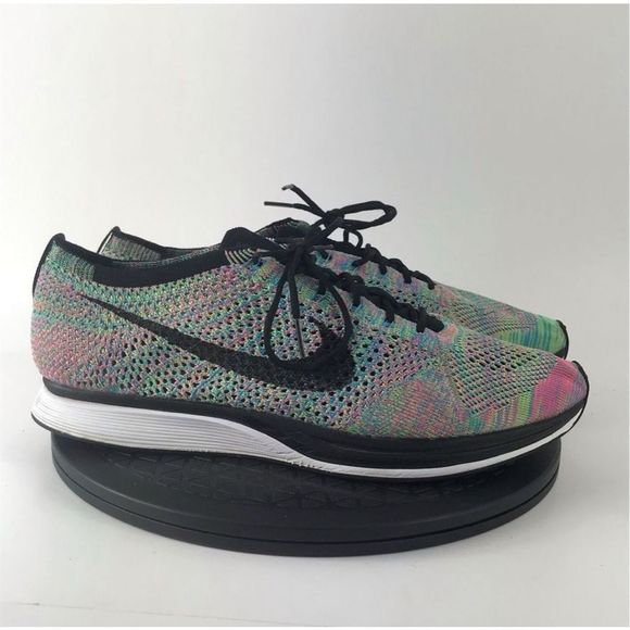 Nike Flyknit Racer Multicolor 2.0 Running Shoes 526628-304 Men’s Size 13 - Picture 4 of 12